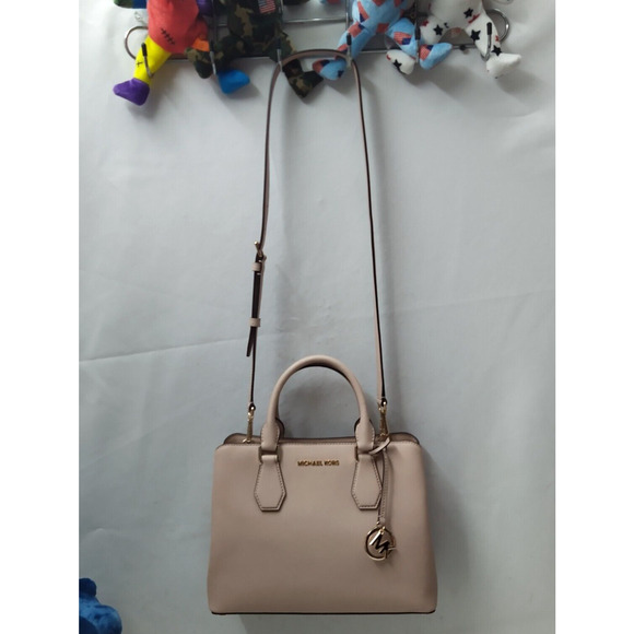 Michael Kors Camille Soft Pink Leather Double Handles Satchel Bag - Picture 6 of 16